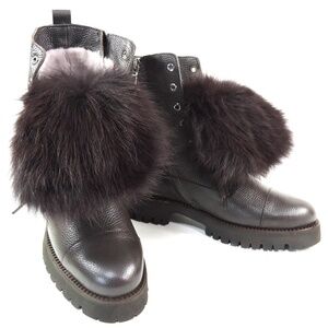 PAOLA FABIANI 🇮🇹 WOMEN'S BROWN SOFT LEATHER COMFORT WINTER FASHION BOOTIE